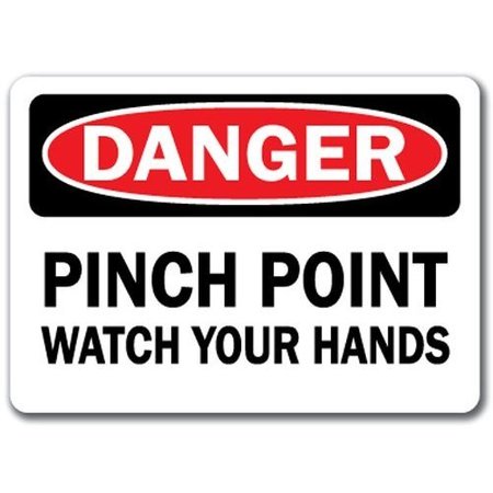 Signmission Danger-Pinch Point Watch Your Hands-10in x 14in OSHA Safety, DS-Pinch Point Watch Your Hands DS-Pinch Point Watch Your Hands